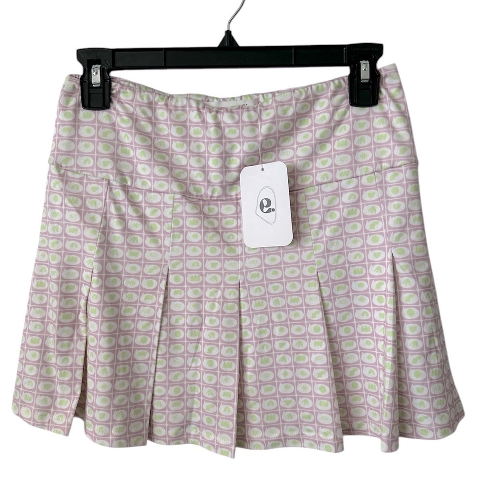 ELODIE Pleated Casual Summer Medium Skater Mini Skirt BNWT